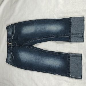 Angel Jeans Denim Dark Wash Bling Back Pockets Womens Size 3 RN# 106293